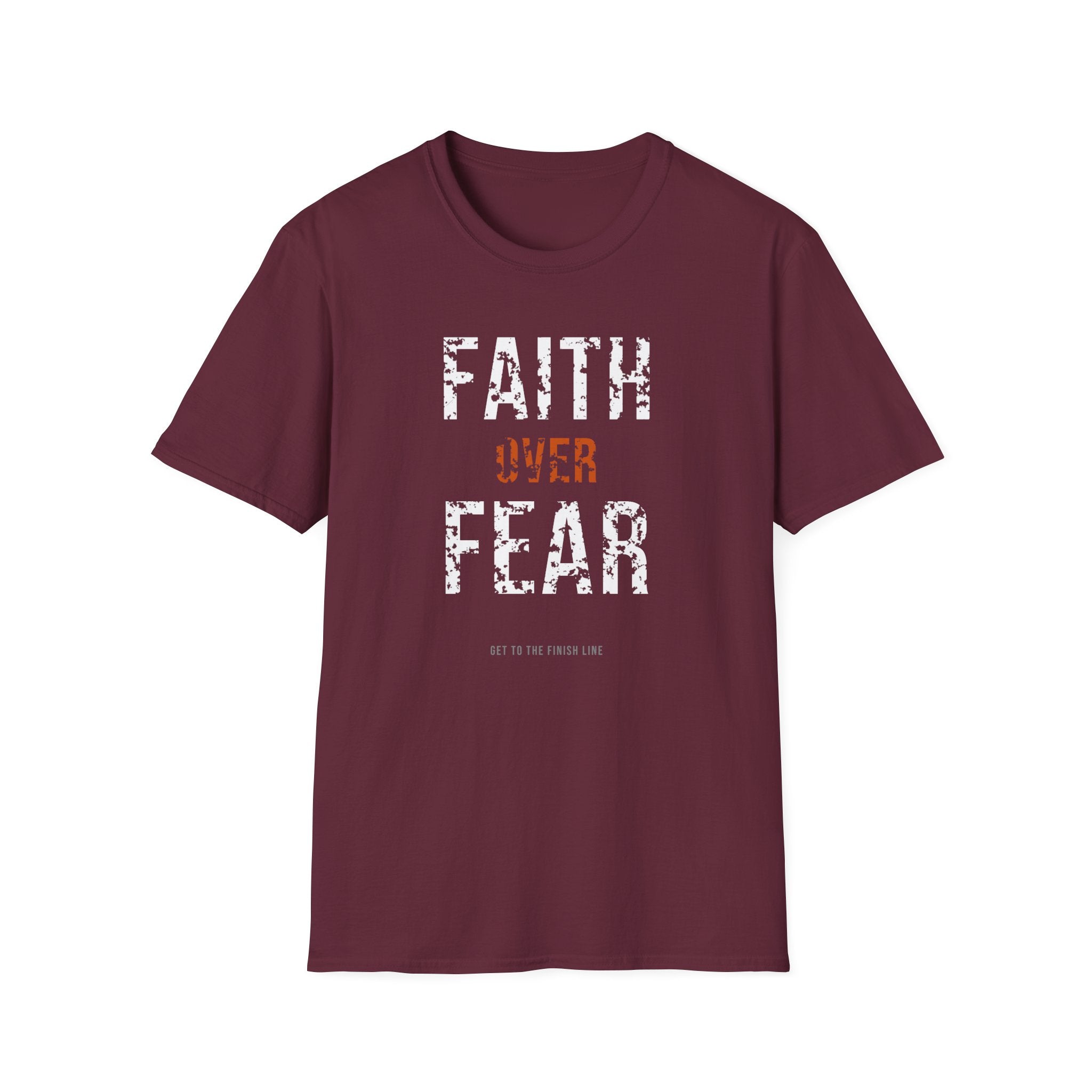 Faith Over Fear Tee — christian graphic tee by Get To The Finish Line (view 12)