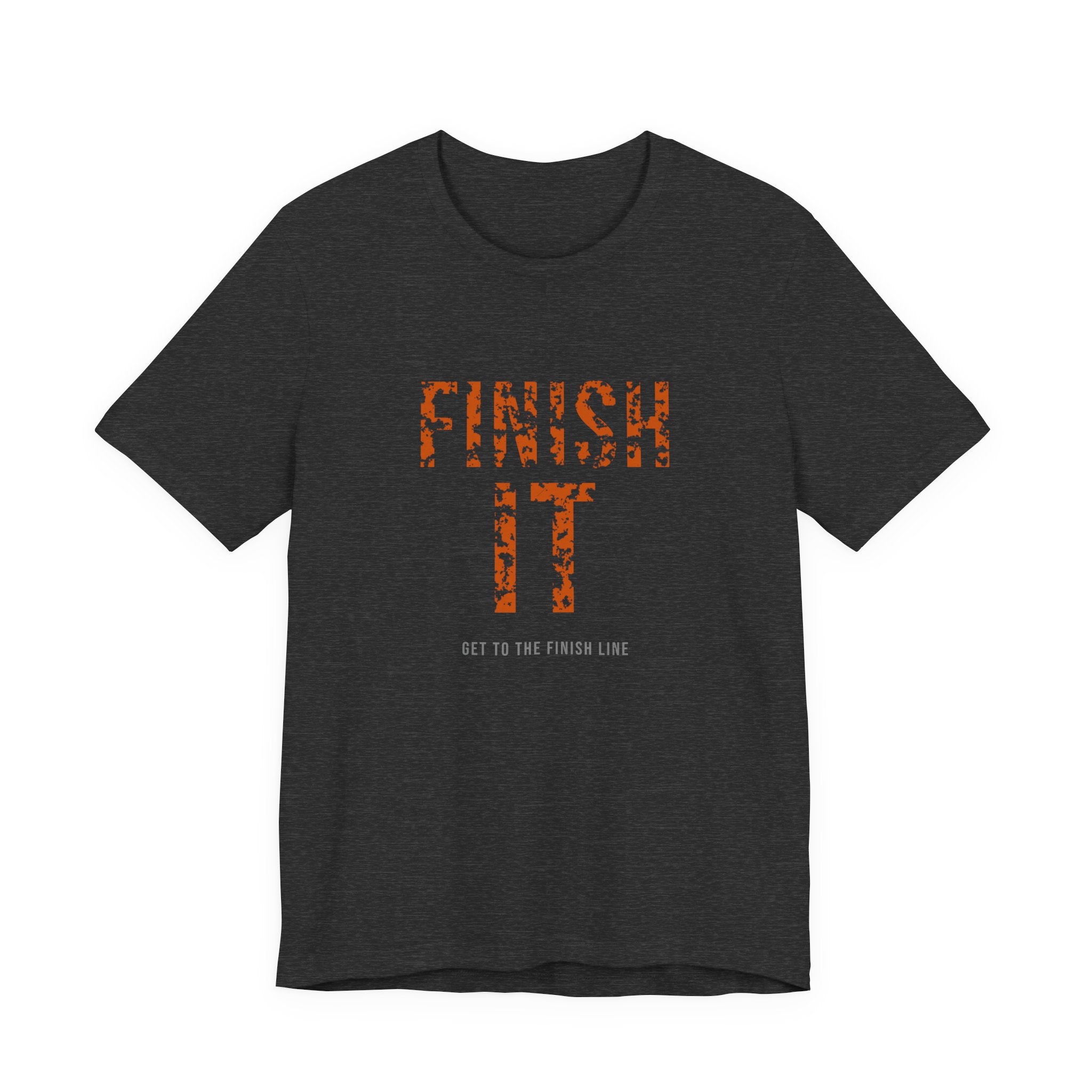 Finish It Tee — Burnt Orange — distressed motivational graphic tee by Get To The Finish Line (view 3)