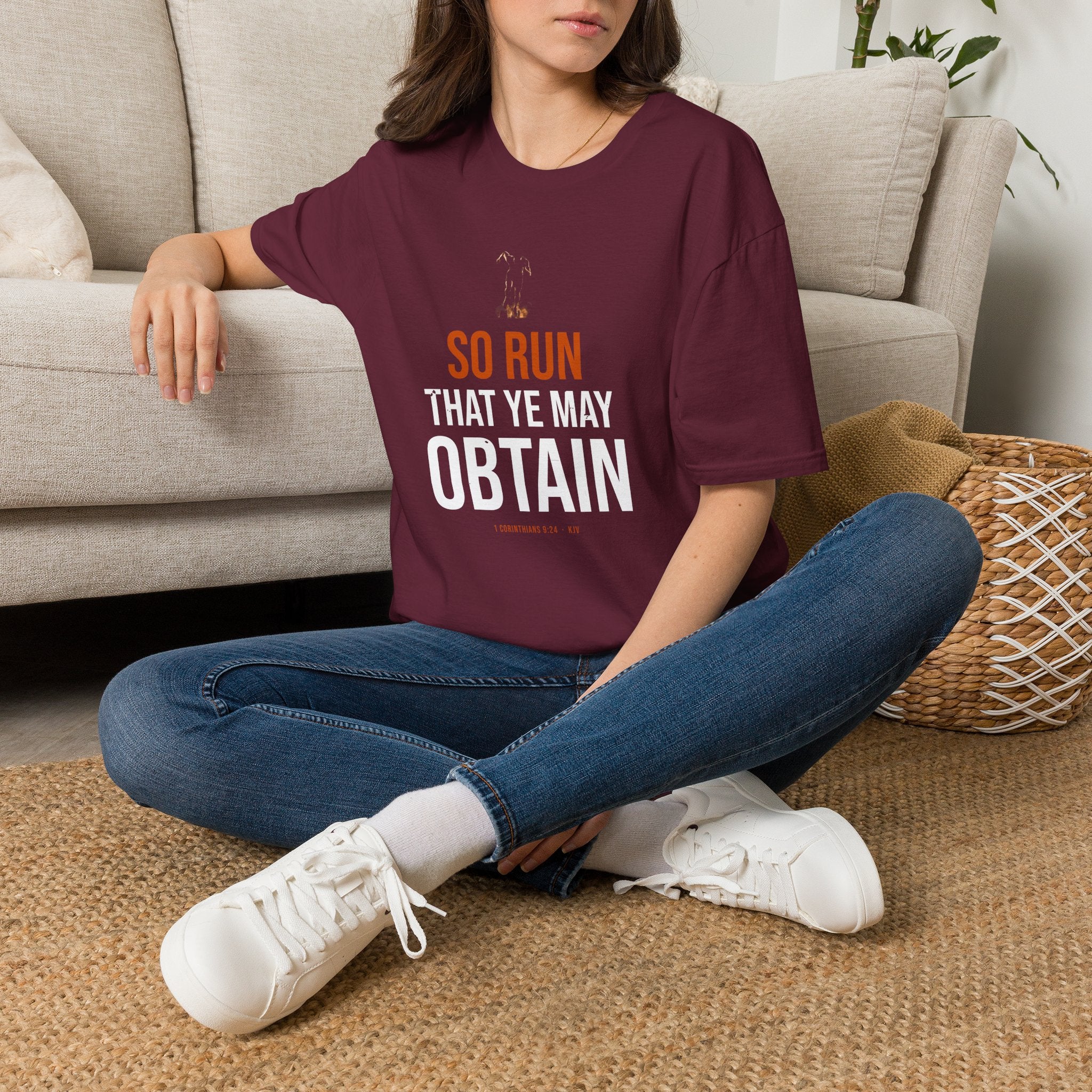 So Run That Ye May Obtain Tee — 1 Corinthians 9:24 KJV