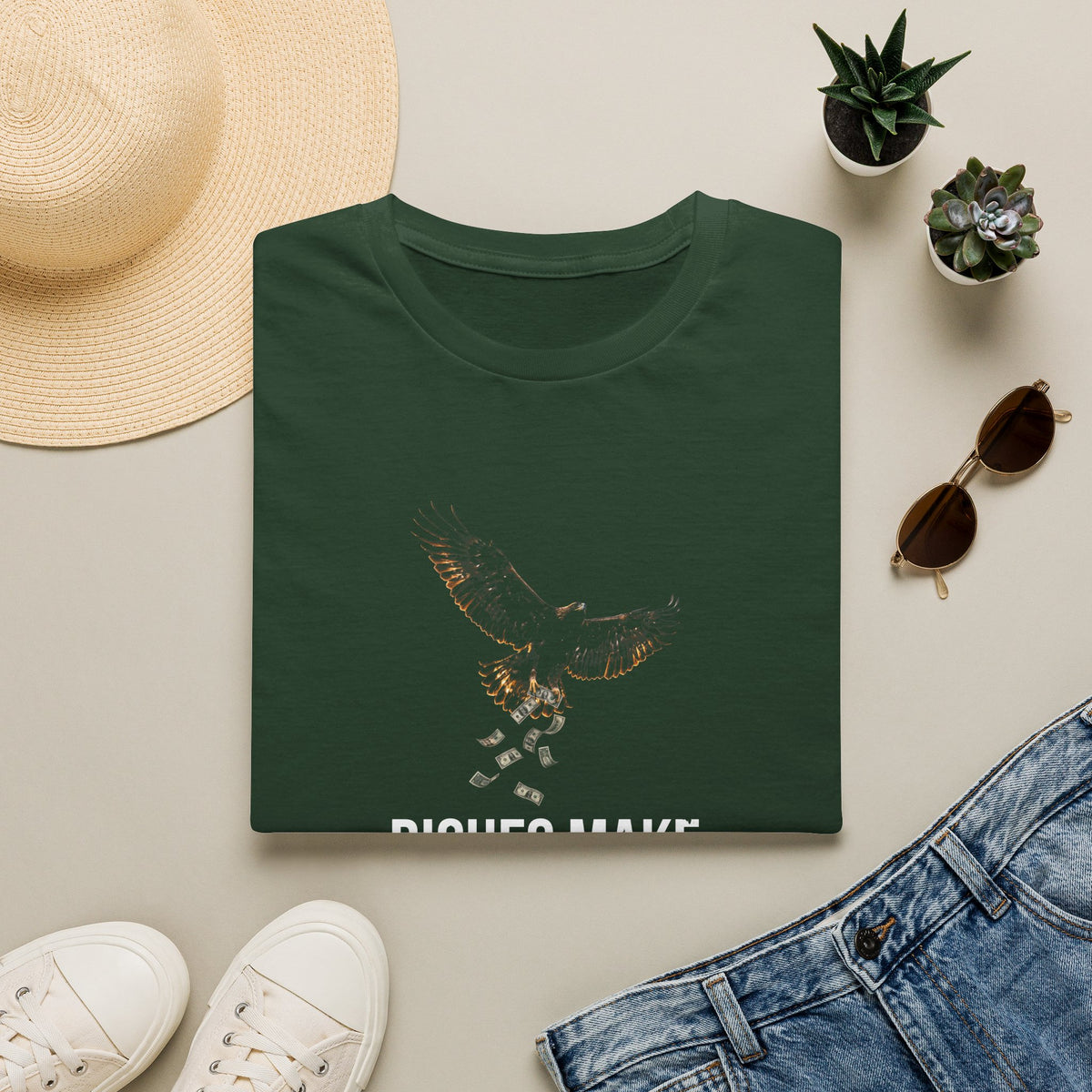 Riches Fly Away Tee — Proverbs 23:5 KJV — KJV Bible verse graphic tee by Get To The Finish Line (view 4)