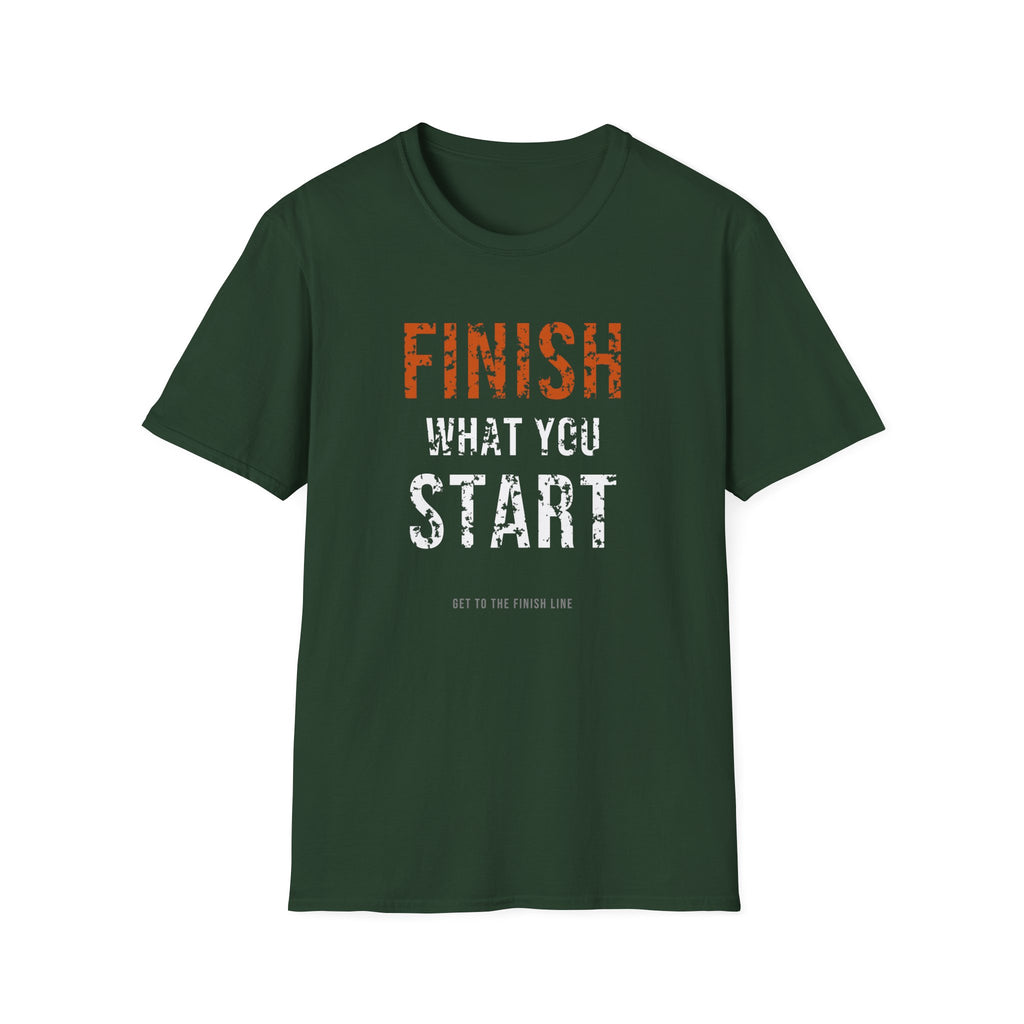 Finish What You Start Tee — motivational graphic tee by Get To The Finish Line (view 18)