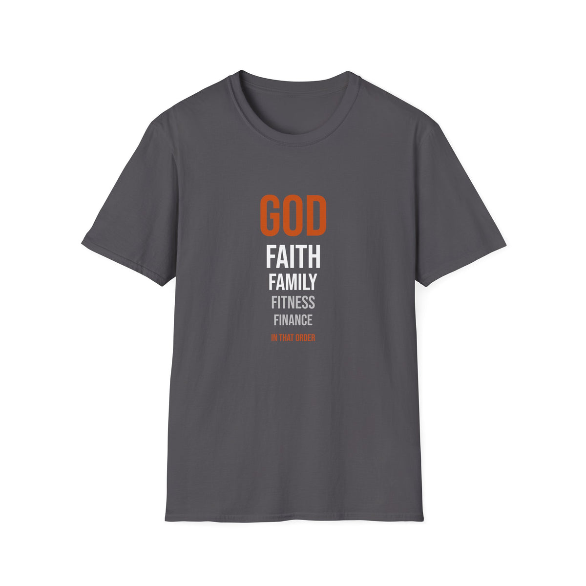 God First In That Order Tee — Four Pillars — motivational graphic tee by Get To The Finish Line (view 12)