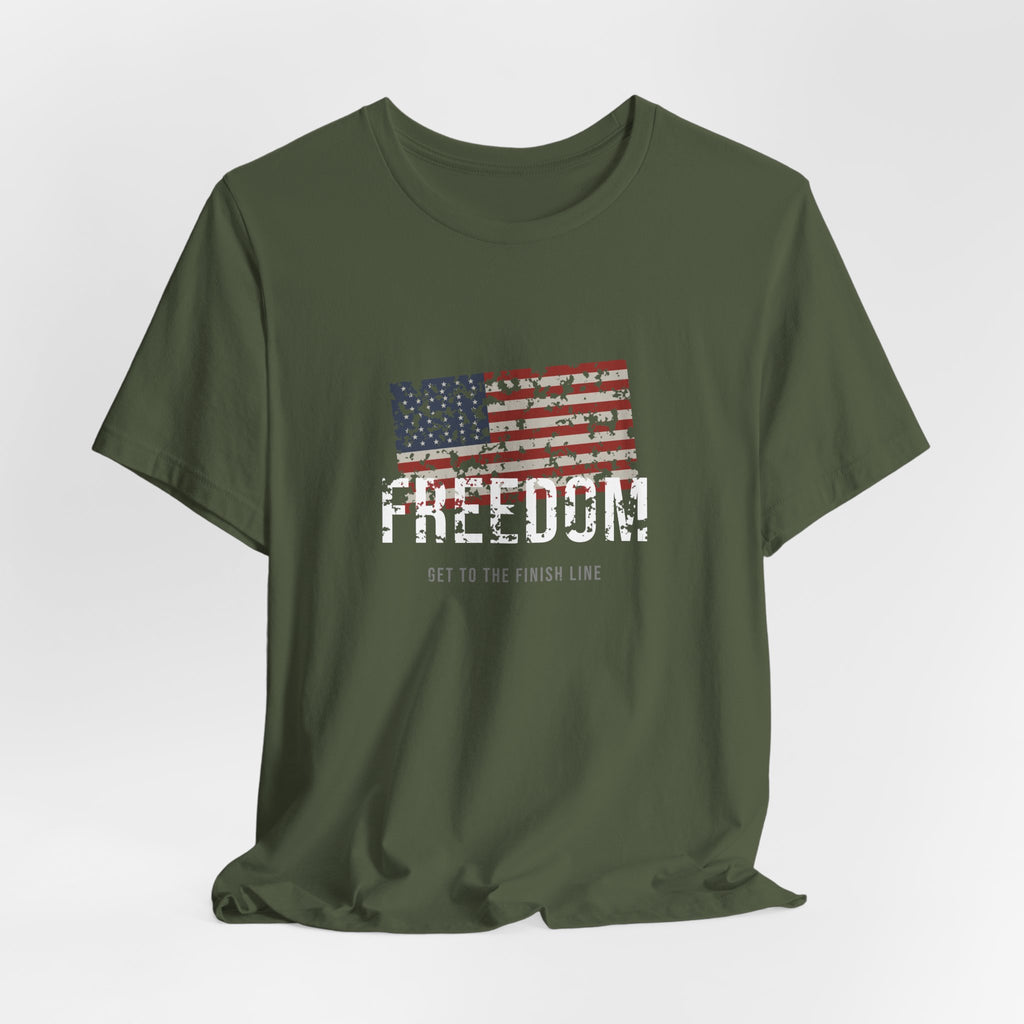 Freedom Tee — Old Glory — patriotic american flag graphic tee by Get To The Finish Line (view 10)