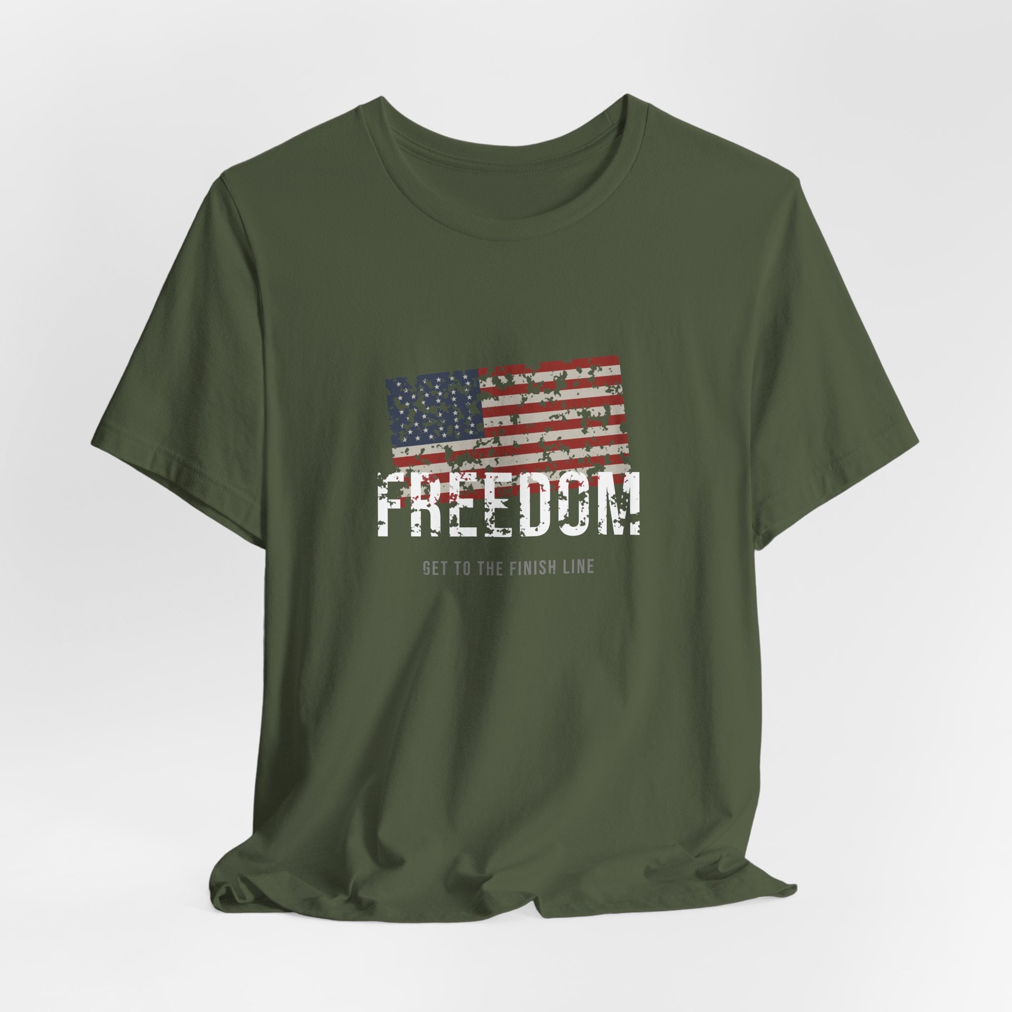 Freedom Tee — Old Glory — patriotic american flag graphic tee by Get To The Finish Line (view 10)