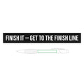 Finish It Pen — Engraved Brass — distressed motivational engraved brass pen by Get To The Finish Line