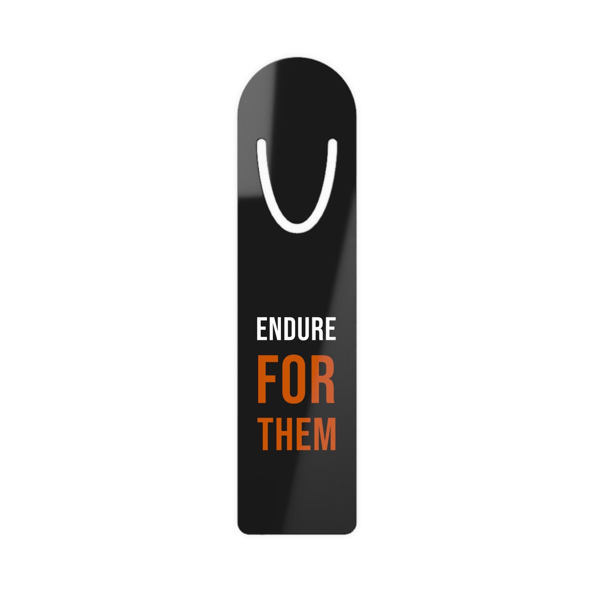 Endure For Them — Bookmark — motivational fatherhood metal bookmark by Get To The Finish Line