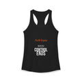 Faith Begins Script Racerback Tank — Dark