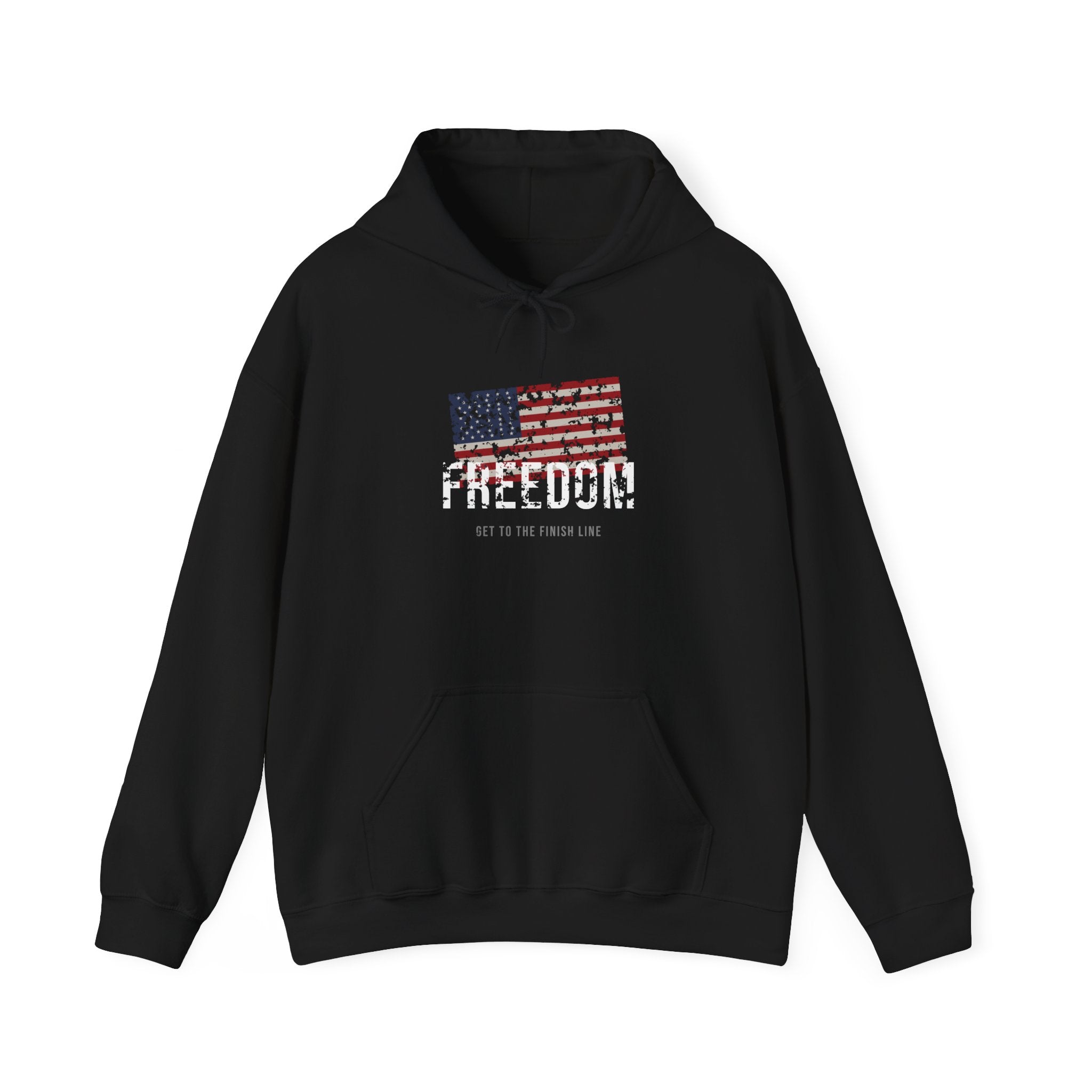 Freedom Hoodie — Old Glory — patriotic american flag graphic hoodie by Get To The Finish Line