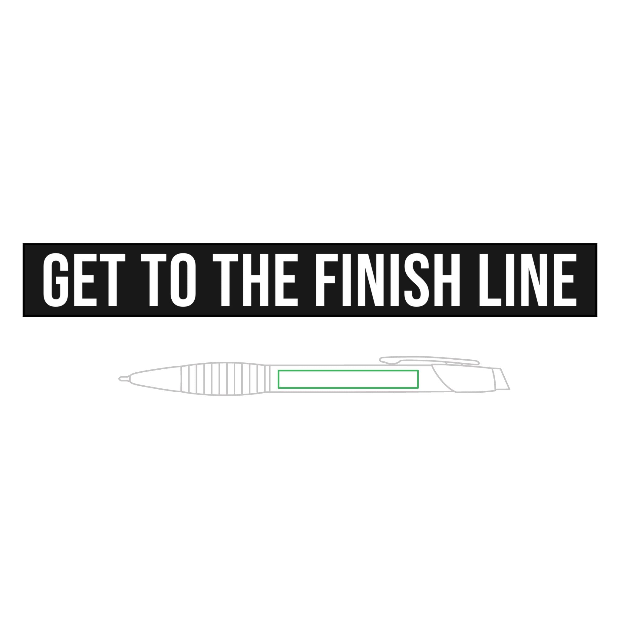 Get to the Finish Line — Engraved Brass Pen — motivational perseverance engraved brass pen by Get To The Finish Line