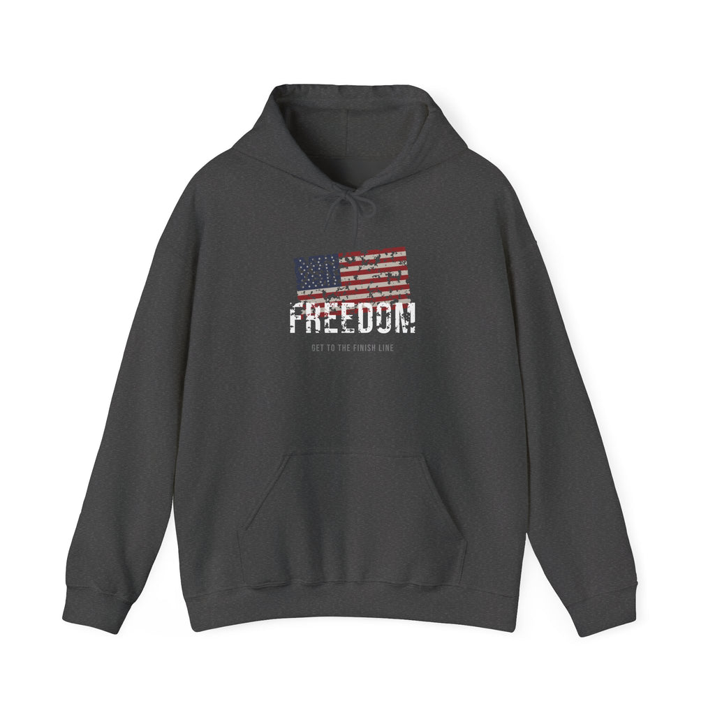 Freedom Hoodie — Old Glory — patriotic american flag graphic hoodie by Get To The Finish Line (view 3)
