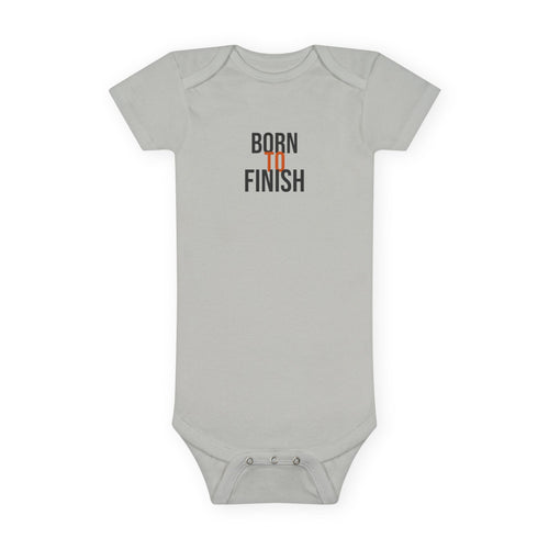 Born To Finish Baby Onesie® — GTTFL Littles — motivational piece by Get To The Finish Line (view 2)