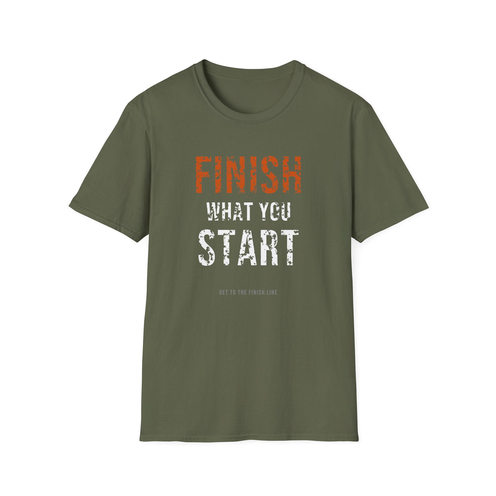 Finish What You Start Tee — motivational graphic tee by Get To The Finish Line (view 15)