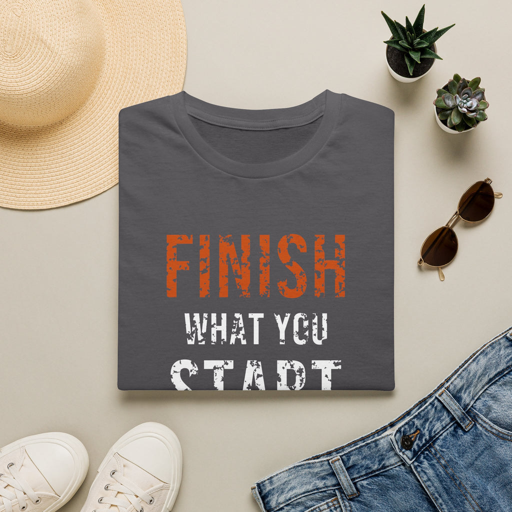 Finish What You Start Tee — motivational graphic tee by Get To The Finish Line (view 6)